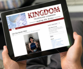Tablet connected to kingdom telco internet services