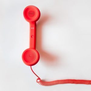 red phone with cord